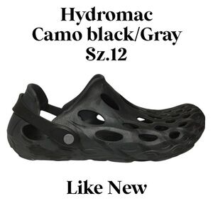 MERREL SALE Men's Hydromoc Black Gray Slip On Clogs Water Shoes MS12 LIKE NEW